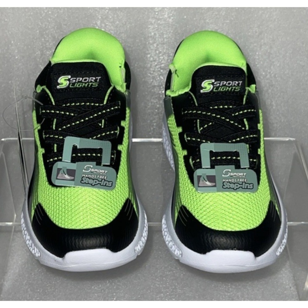 S Sport By Skechers Myles Sneakers Light Up Stretch Laces Strap Boys Size 6 NEW - Picture 8 of 17